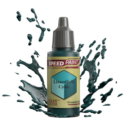 Lizardfolk Cyan 18ml Speedpaint 2.0 z rozbryzgiem - farba one-coat do szybkiego malowania figurek - The Army Painter
