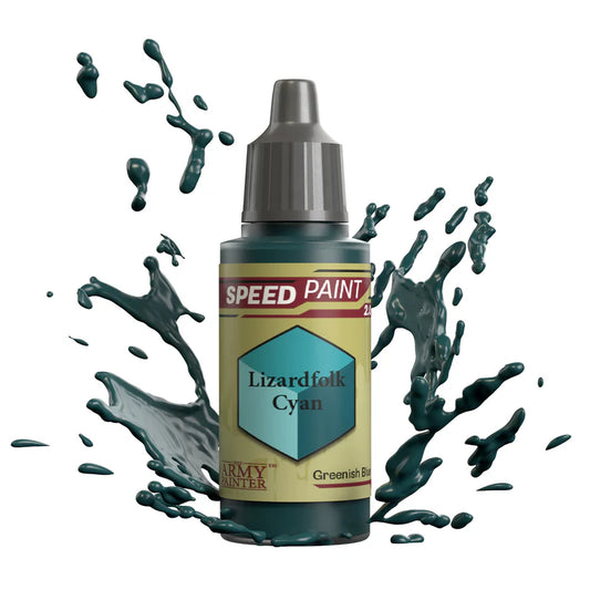 Lizardfolk Cyan 18ml Speedpaint 2.0 z rozbryzgiem - farba one-coat do szybkiego malowania figurek - The Army Painter
