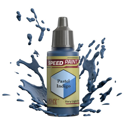 Pastel Indigo 18ml Speedpaint 2.0 z rozbryzgiem - farba one-coat do szybkiego malowania figurek - The Army Painter
