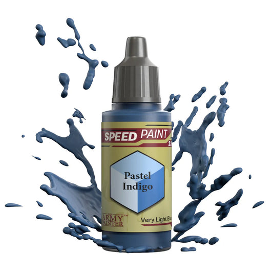 Pastel Indigo 18ml Speedpaint 2.0 z rozbryzgiem - farba one-coat do szybkiego malowania figurek - The Army Painter
