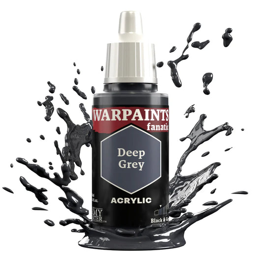 Deep Grey 18ml Warpaints Fanatic z rozbryzgiem farby - farba akrylowa do malowania figurek i miniaturek - The Army Painter
