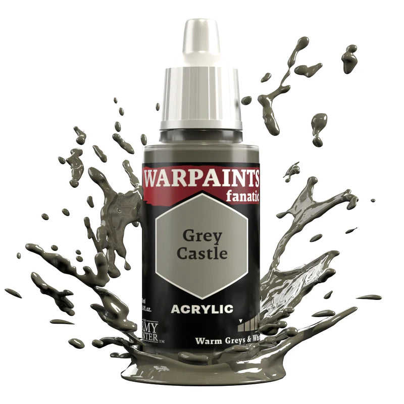 Grey Castle 18ml Warpaints Fanatic z rozbryzgiem farby - farba akrylowa do malowania figurek i miniaturek - The Army Painter
