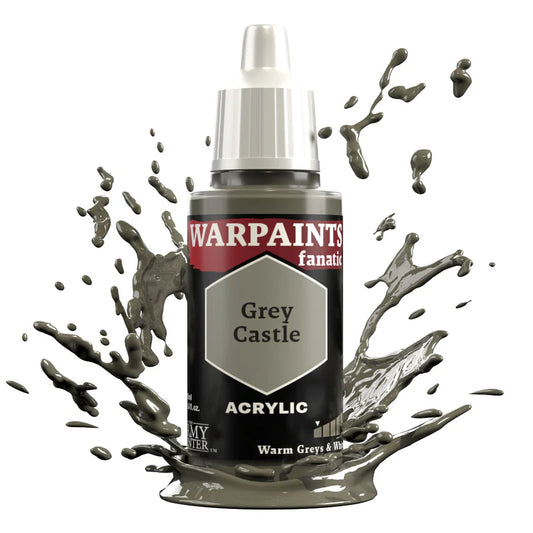 Grey Castle 18ml Warpaints Fanatic z rozbryzgiem farby - farba akrylowa do malowania figurek i miniaturek - The Army Painter
