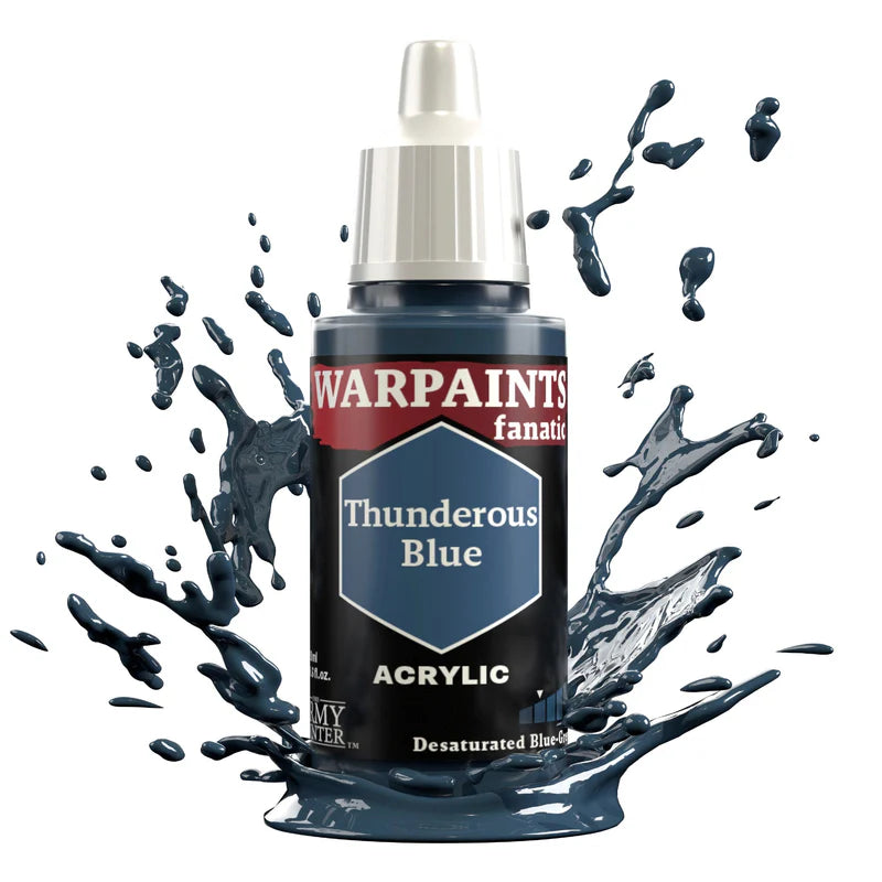 Thunderous Blue 18ml Warpaints Fanatic z rozbryzgiem farby - farba akrylowa do malowania figurek i miniaturek - The Army Painter
