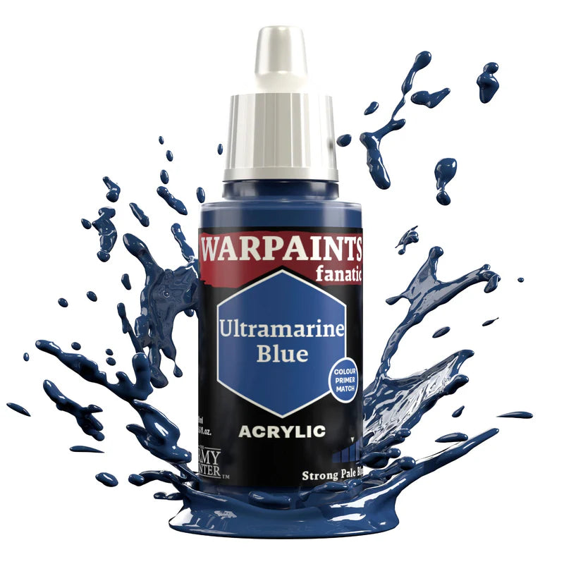 Ultramarine Blue 18ml Warpaints Fanatic z rozbryzgiem farby - farba akrylowa do malowania figurek i miniaturek - The Army Painter
