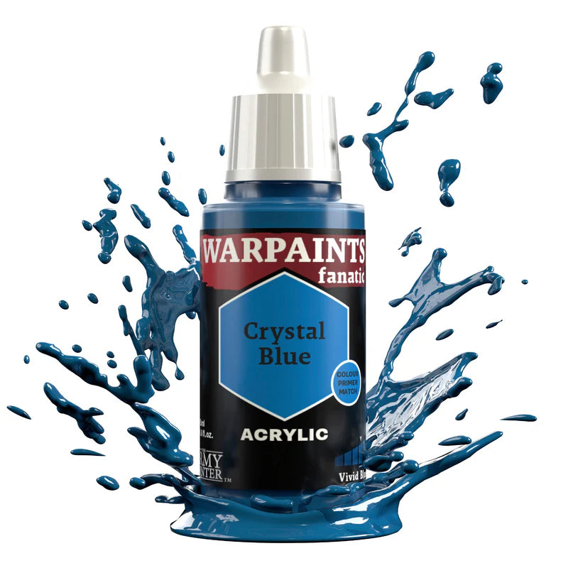 Crystal Blue 18ml Warpaints Fanatic z rozbryzgiem farby - farba akrylowa do malowania figurek i miniaturek - The Army Painter
