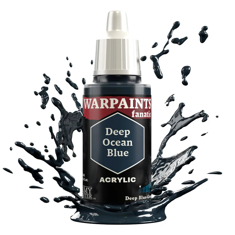 Deep Ocean Blue 18ml Warpaints Fanatic z rozbryzgiem farby - farba akrylowa do malowania figurek i miniaturek - The Army Painter
