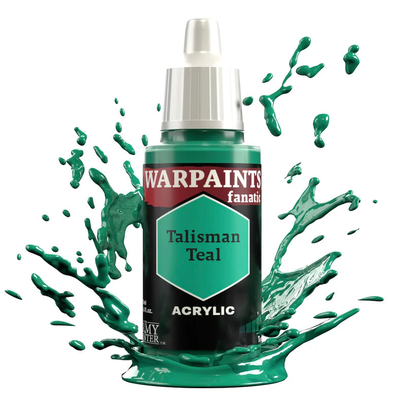 Talisman Teal 18ml Warpaints Fanatic z rozbryzgiem farby - farba akrylowa do malowania figurek i miniaturek - The Army Painter
