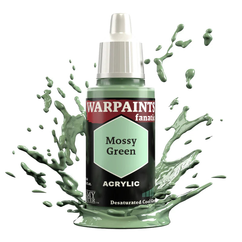 Mossy Green 18ml Warpaints Fanatic z rozbryzgiem farby - farba akrylowa do malowania figurek i miniaturek - The Army Painter
