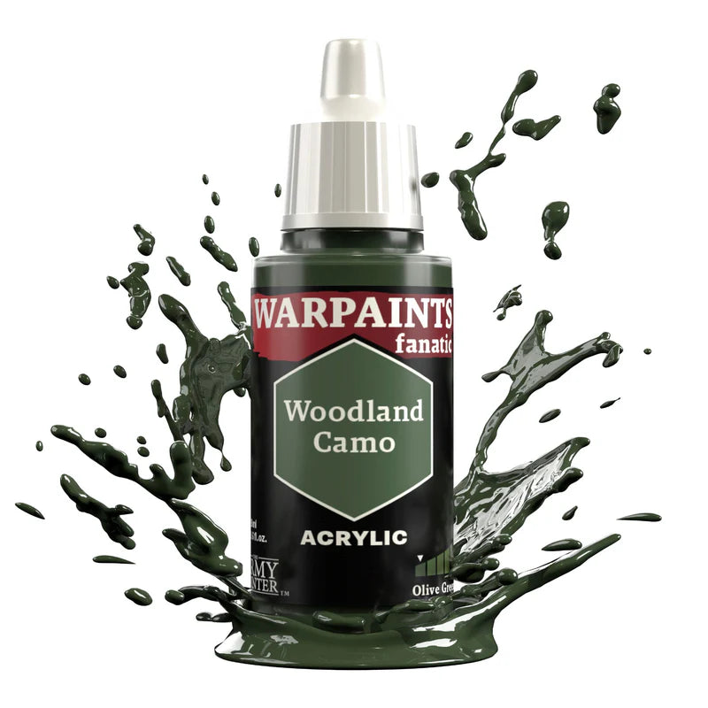 Woodland Camo 18ml Warpaints Fanatic - farba akrylowa do malowania figurek i miniaturek - The Army Painter
