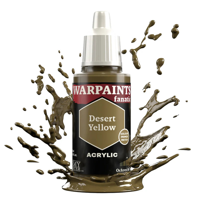 Desert Yellow 18ml Warpaints Fanatic z rozbryzgiem farby - farba akrylowa do malowania figurek i miniaturek - The Army Painter
