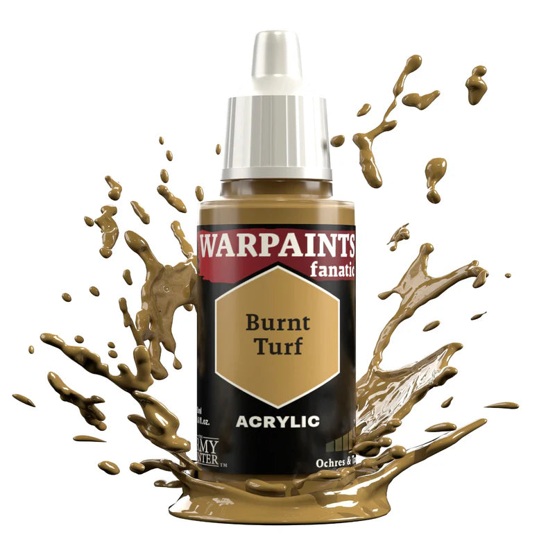Burnt Turf 18ml Warpaints Fanatic z rozbryzgiem farby - farba akrylowa do malowania figurek i miniaturek - The Army Painter
