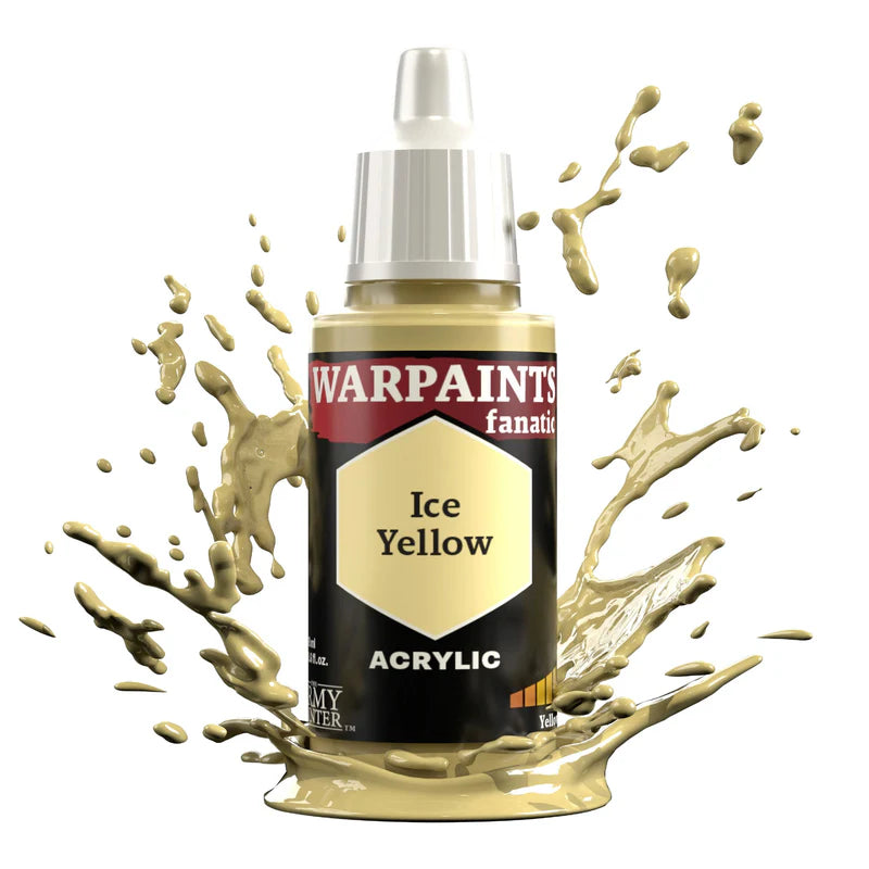Ice Yellow 18ml Warpaints Fanatic z rozbryzgiem farby - farba akrylowa do malowania figurek i miniaturek - The Army Painter

