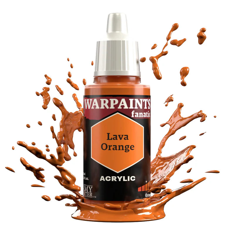 Lava Orange 18ml Warpaints Fanatic - farba akrylowa do malowania figurek i miniaturek - The Army Painter
