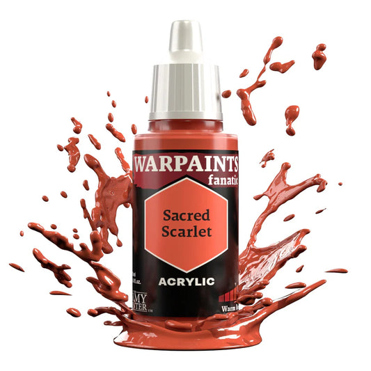 Sacred Scarlet 18ml Warpaints Fanatic z rozbryzgiem farby - farba akrylowa do malowania figurek i miniaturek - The Army Painter
