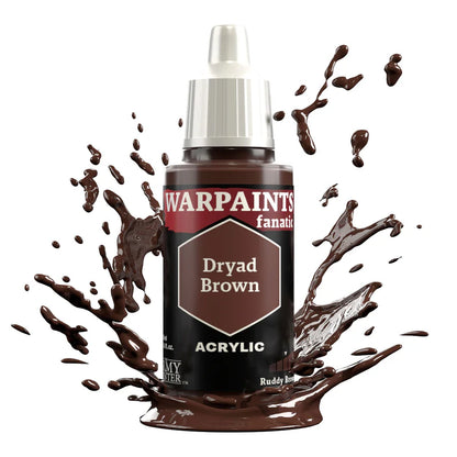 Dryad Brown 18ml Warpaints Fanatic z rozbryzgiem farby - farba akrylowa do malowania figurek i miniaturek - The Army Painter
