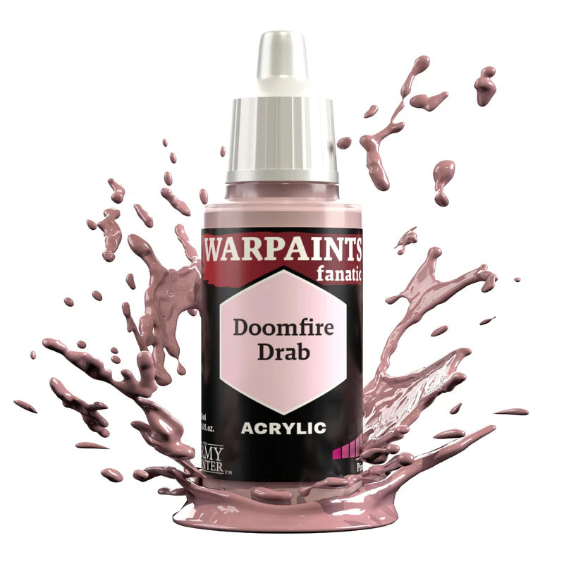 Doomfire Drab 18ml Warpaints Fanatic z rozbryzgiem farby - farba akrylowa do malowania figurek i miniaturek - The Army Painter
