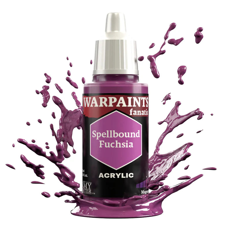 Spellbound Fuchsia 18ml Warpaints Fanatic z rozbryzgiem farby - farba akrylowa do malowania figurek i miniaturek - The Army Painter
