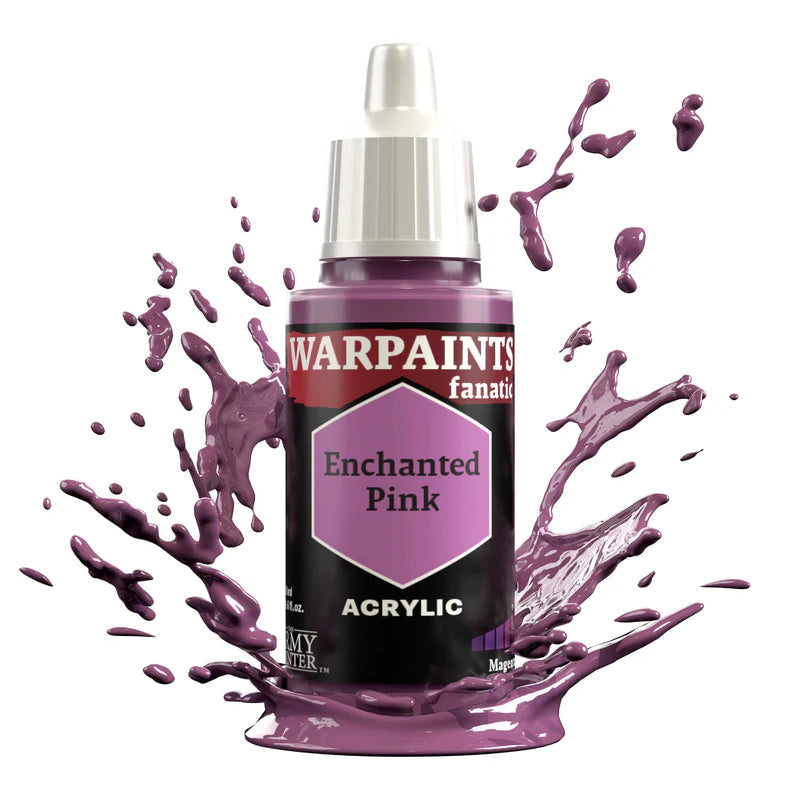 Enchanted Pink 18ml Warpaints Fanatic z rozbryzgiem farby - farba akrylowa do malowania figurek i miniaturek - The Army Painter
