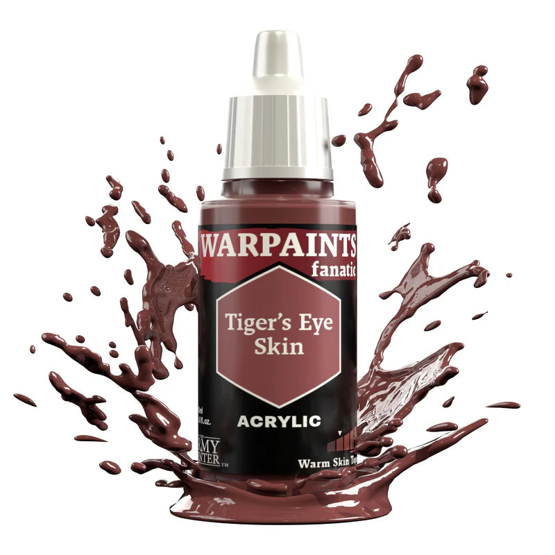 Tiger's Eye Skin 18ml Warpaints Fanatic z rozbryzgiem farby - farba akrylowa do malowania figurek i miniaturek - The Army Painter
