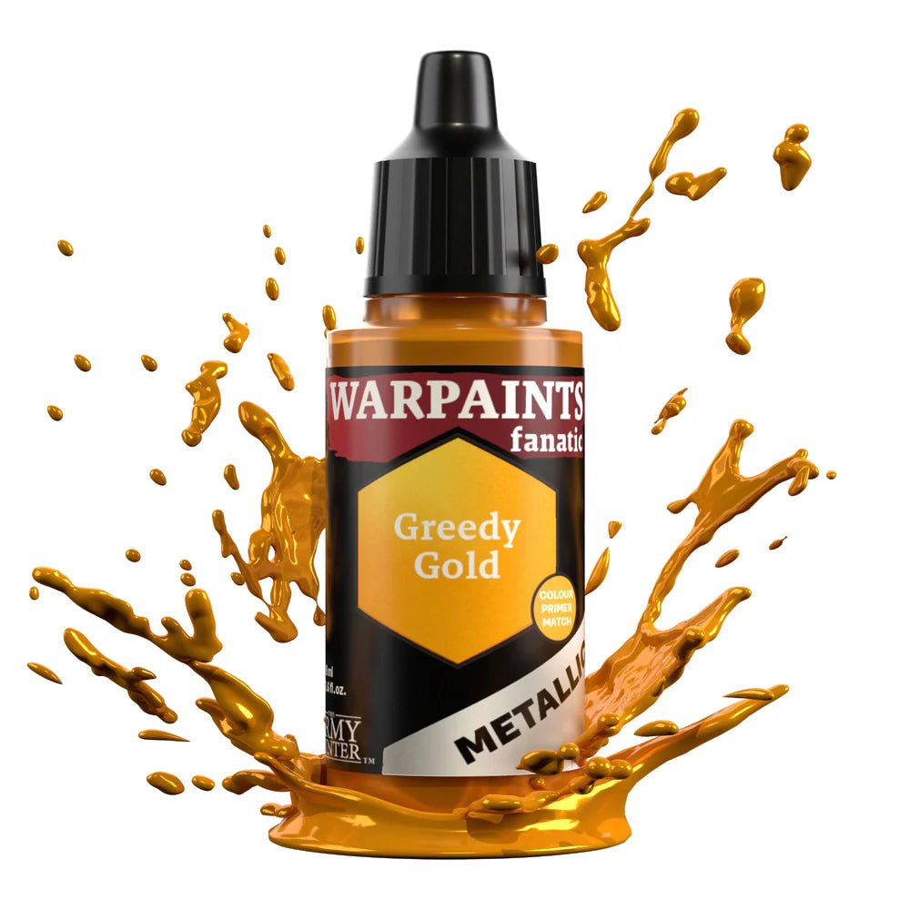 Greedy Gold 18ml z rozbryzgiem farby - farba metaliczna do malowania figurek i miniaturek - The Army Painter
