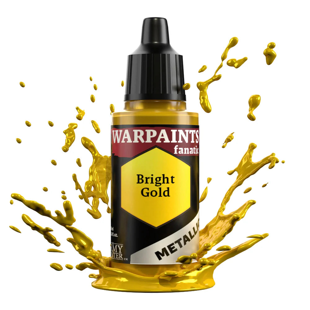 Bright Gold 18ml z rozbryzgiem farby - farba metaliczna do malowania figurek i miniaturek - The Army Painter
