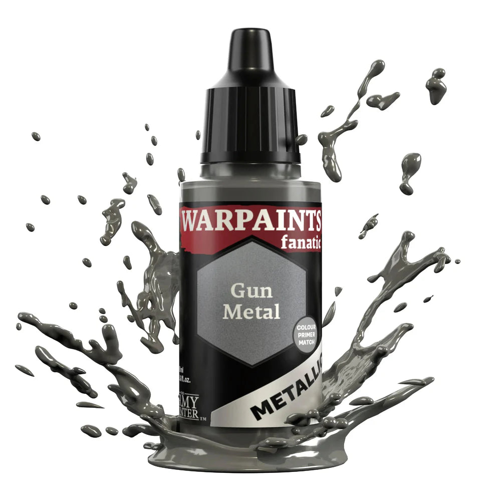 Gun Metal 18ml z rozbryzgiem farby - farba metaliczna do malowania figurek i miniaturek - The Army Painter
