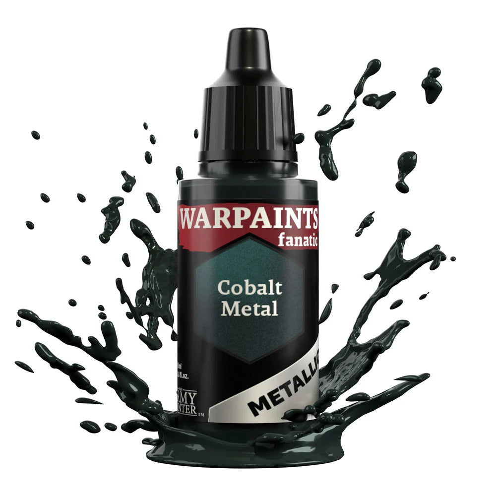 Cobalt Metal 18ml z rozbryzgiem farby - farba metaliczna do malowania figurek i miniaturek - The Army Painter

