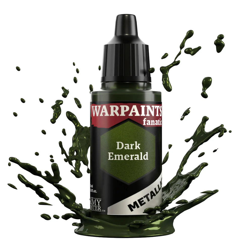 Dark Emerald 18ml z rozbryzgiem farby - farba metaliczna do malowania figurek i miniaturek - The Army Painter
