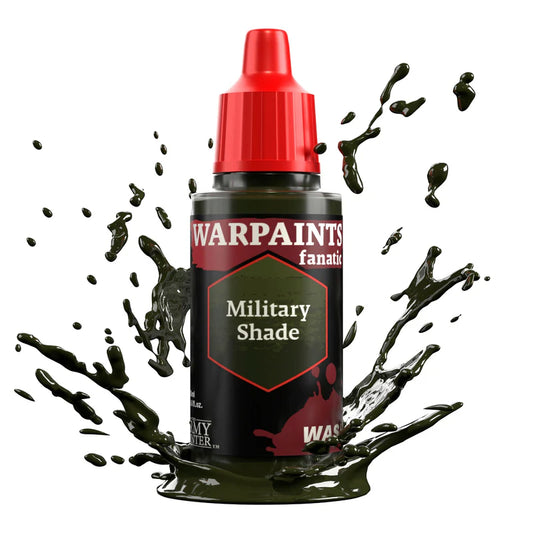 Military Shade 18ml z rozbryzgiem washu - oliwkowy wash do cieniowania mundurów i figurek militarnych - The Army Painter
