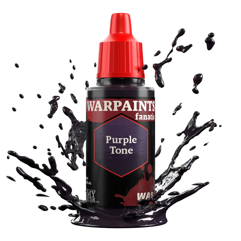Purple Tone 18ml z rozbryzgiem washu - fioletowy wash do cieniowania magicznych figurek i szat - The Army Painter
