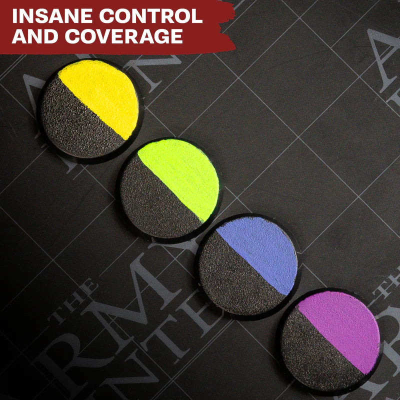 Warpaints Fanatic Most Wanted Set – insane control and coverage – pokrycie farb na podstawkach figurek tabletop

