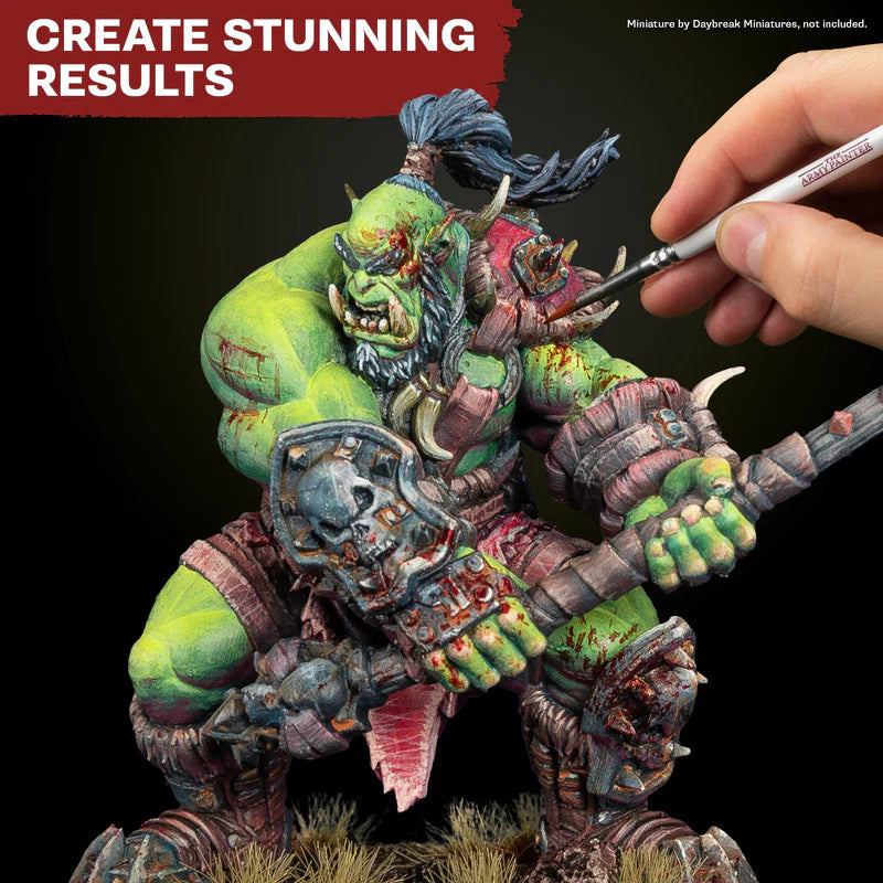 Warpaints Fanatic Most Wanted Set – create stunning results – malowanie figurki orka pędzlem The Army Painter
