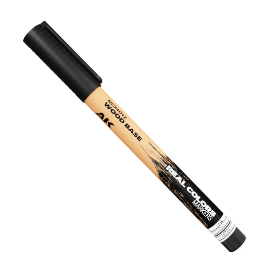 Wood Base RCM012 AK Interactive Real Colors Marker końcówka i próbka koloru - ciepły beżowo-żółty odcień drewna marker akrylowy - AK Interactive
