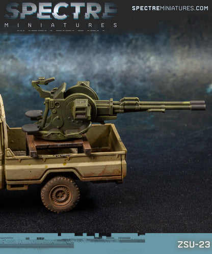 ZSU-23 Technical Spectre Miniatures – podwójne działko 23mm bez obsługi, widok z boku
