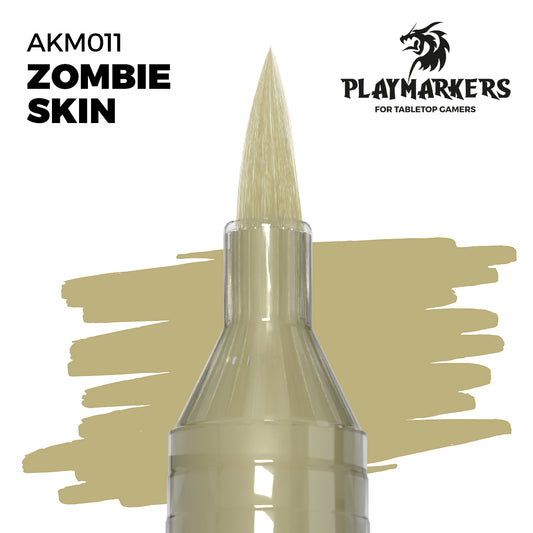 Zombie Skin AKM011 AK Interactive Playmarker końcówka pędzelkowa z próbką koloru - trupio blady marker akrylowy do malowania nieumarłych figurek tabletop - AK Interactive
