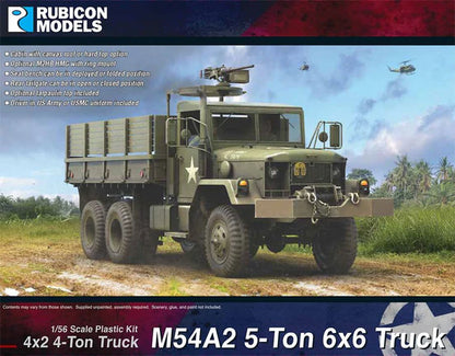M54A2 5-Ton 6x6 Truck Rubicon Models – pudełko, model 28mm z HMG M2HB, 280133