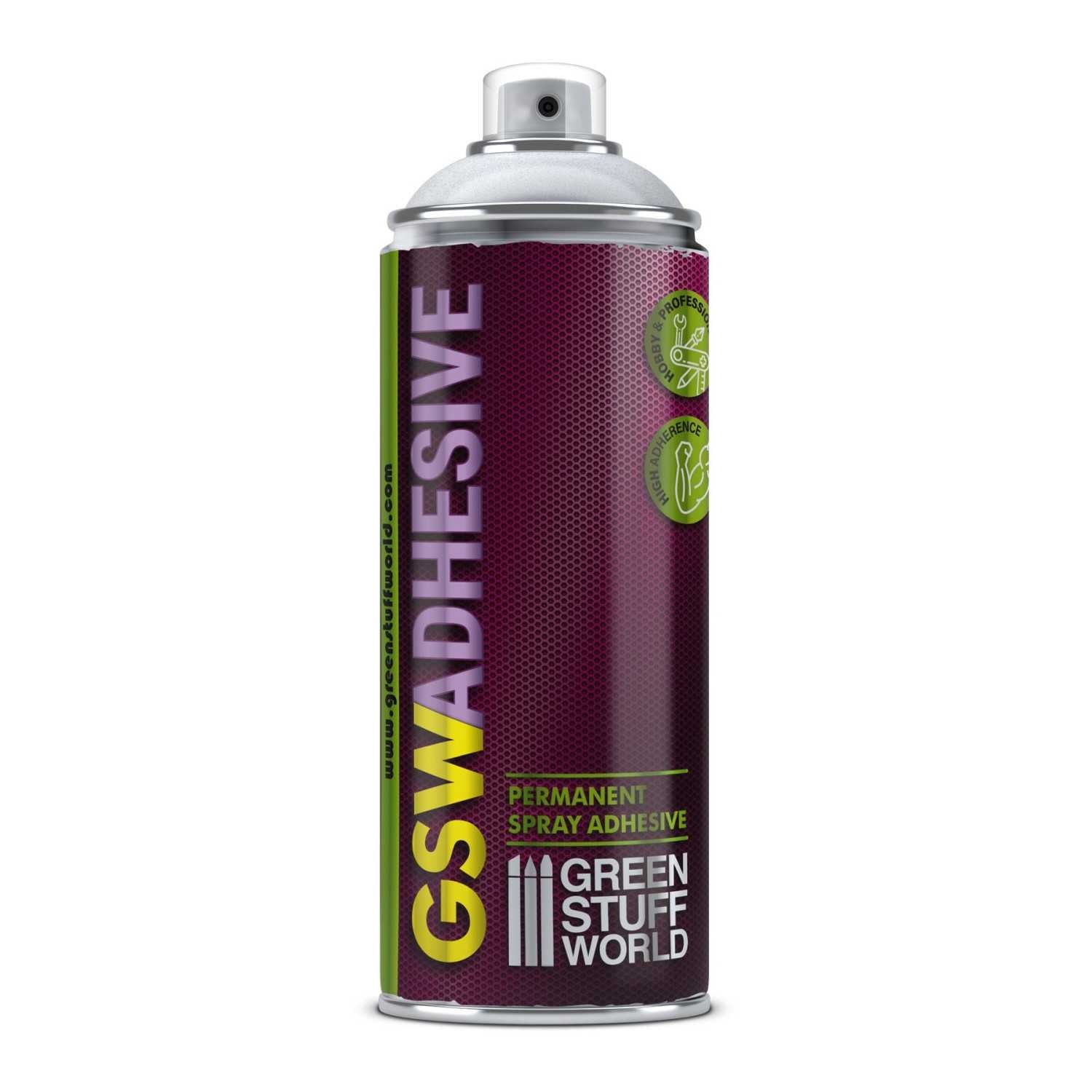 Adhesive Spray 400ml Green Stuff World - permanentny klej w sprayu do dioram i modeli hobbystycznych