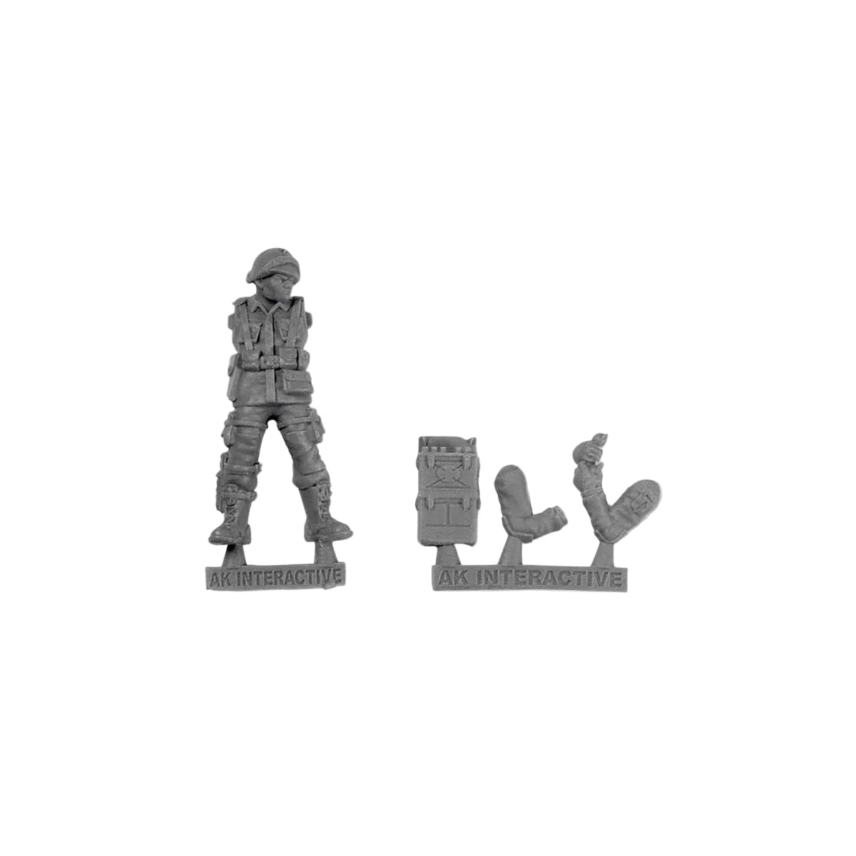 US Airborne Division D-Day AK11778 ekskluzywna figurka radiooperatora 101st Dywizji Powietrznodesantowej - nieskładana miniatura żywiczna - AK Interactive
