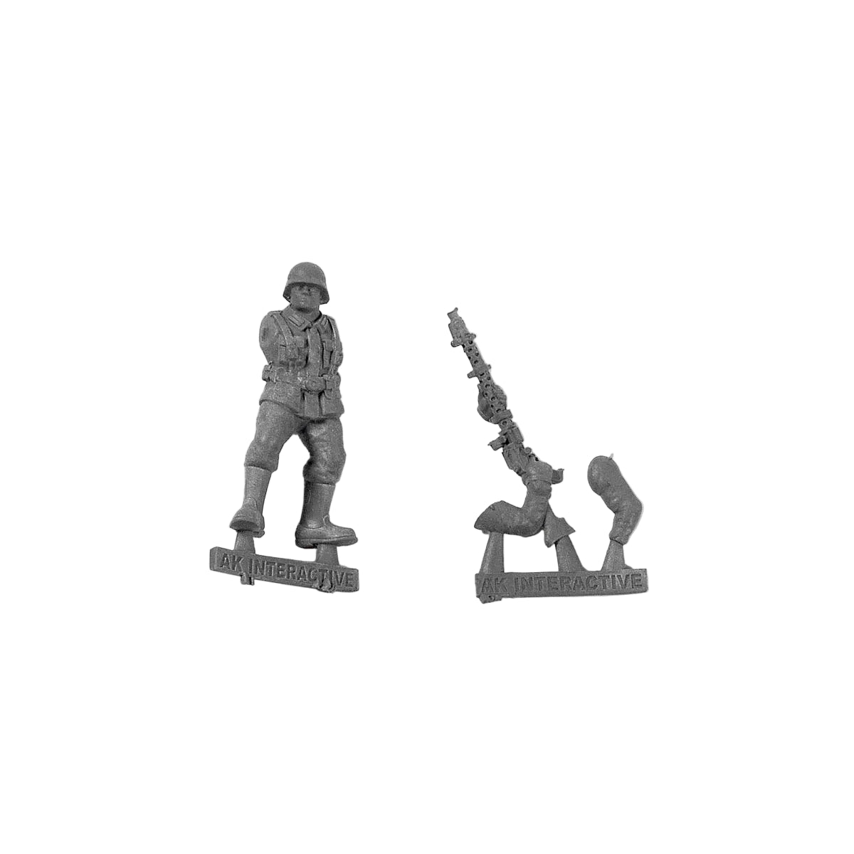 Panzergrenadier Division Europe AK11781 ekskluzywna figurka piechura Panzergrenadier z karabinem MG34 - nieskładana miniatura żywiczna - AK Interactive
