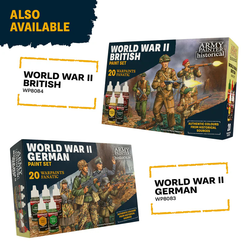 Seria Warpaints Fanatic Historical – Also Available: WWII German WP8083P i WWII Soviet Union WP8112 | The Army Painter
