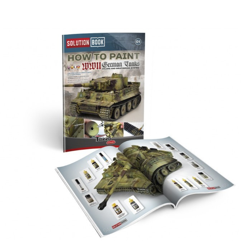 Solution Box WWII German Tanks – Solution Book, techniki nakładania filtrów i washy
