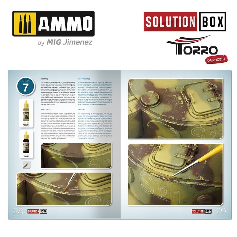 Solution Box WWII German Tanks – Solution Book krok 12, malowanie detali górnego pancerza
