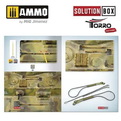 Solution Box WWII German Tanks – Solution Book, efekty smug i kurzu na pancerzu
