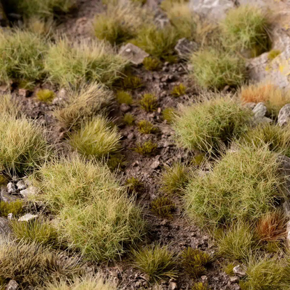 Autumn XL tufty Gamers Grass - przykład zastosowania na podstawce miniatury
