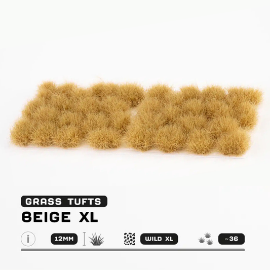 Beige XL Gamers Grass - tufty 12mm arkusz Wild XL 36 sztuk - Gamers Grass