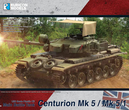 Centurion MBT Mk 5 Mk 5/1 – okładka pudełka Rubicon Models 1:56 Post-WW2, czołg w dżungli, Product Code 280105