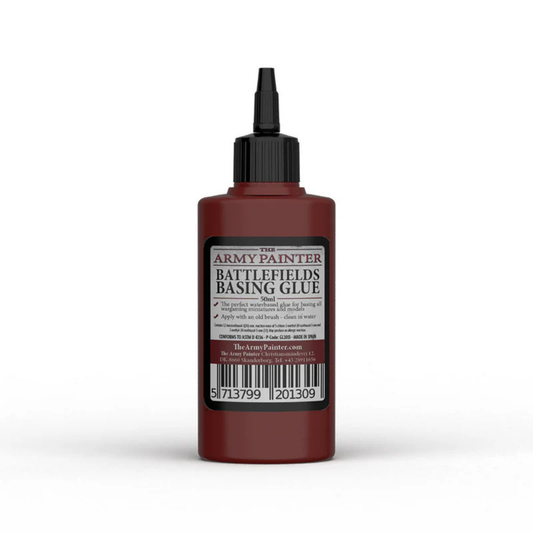 The Army Painter Battlefield Basing Glue GL2013P – butelka 50ml z precyzyjną dyszą dropper, widok produktu na białym tle, EAN 5713799201309
