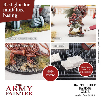 The Army Painter Battlefield Basing Glue GL2013P – najlepszy klej do podstawek figurek: floki, trawa statyczna, tufty, piasek i kamienie, teren

