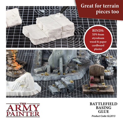 The Army Painter Battlefield Basing Glue GL2013P – klej do terenu i scenerii, wiąże XPS foam, styropian, drewno, papier, karton, gips
